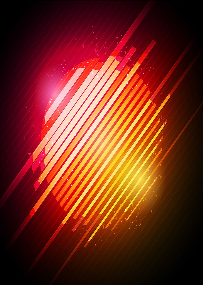 Abstract Geometric Sunburst Background