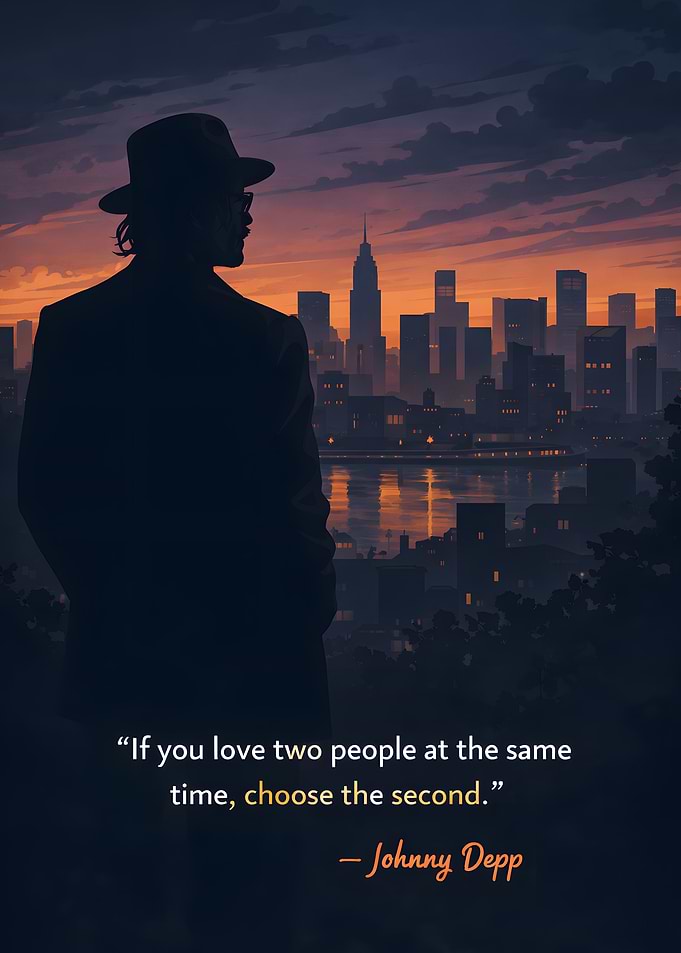 Man overlooking city at sunset
