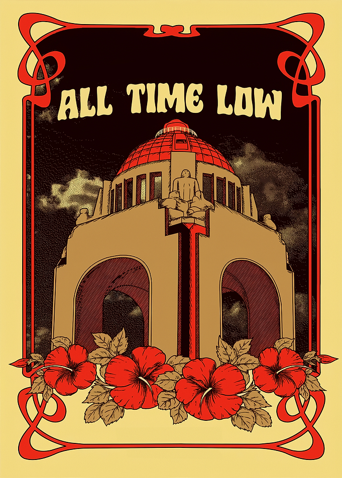 All Time Low Art Nouveau Poster