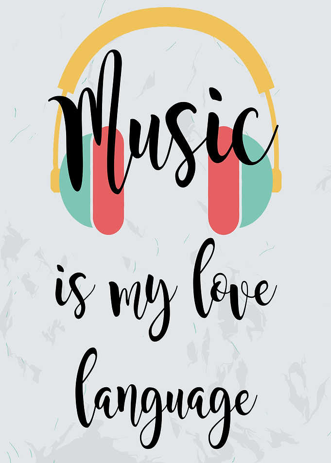 Music is my love language headphones