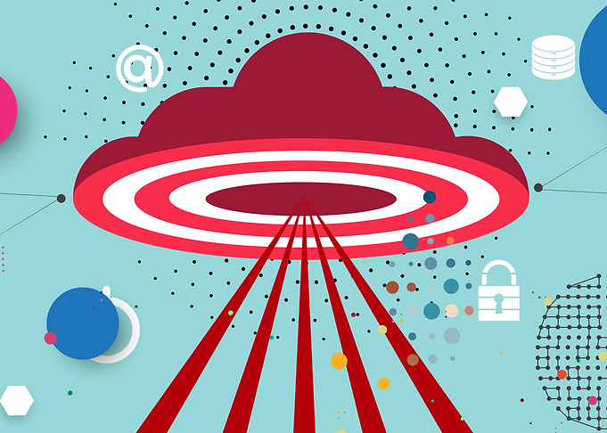 Cloud target with beams