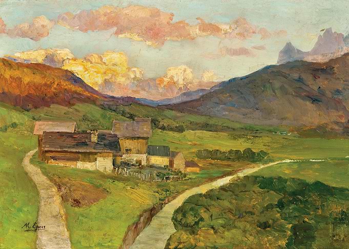 Alpine Village at Sunset