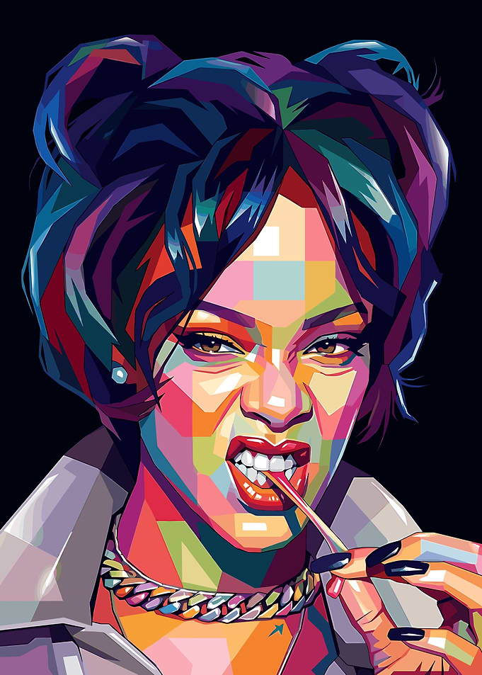 Rihanna Pop Art Portrait