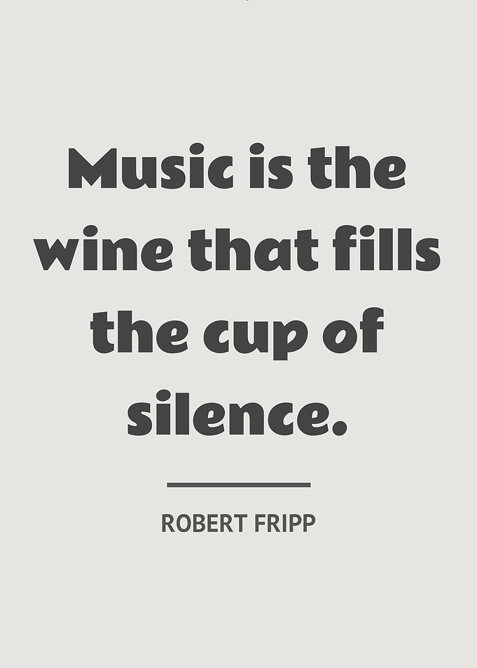 Music is the wine of silence quote