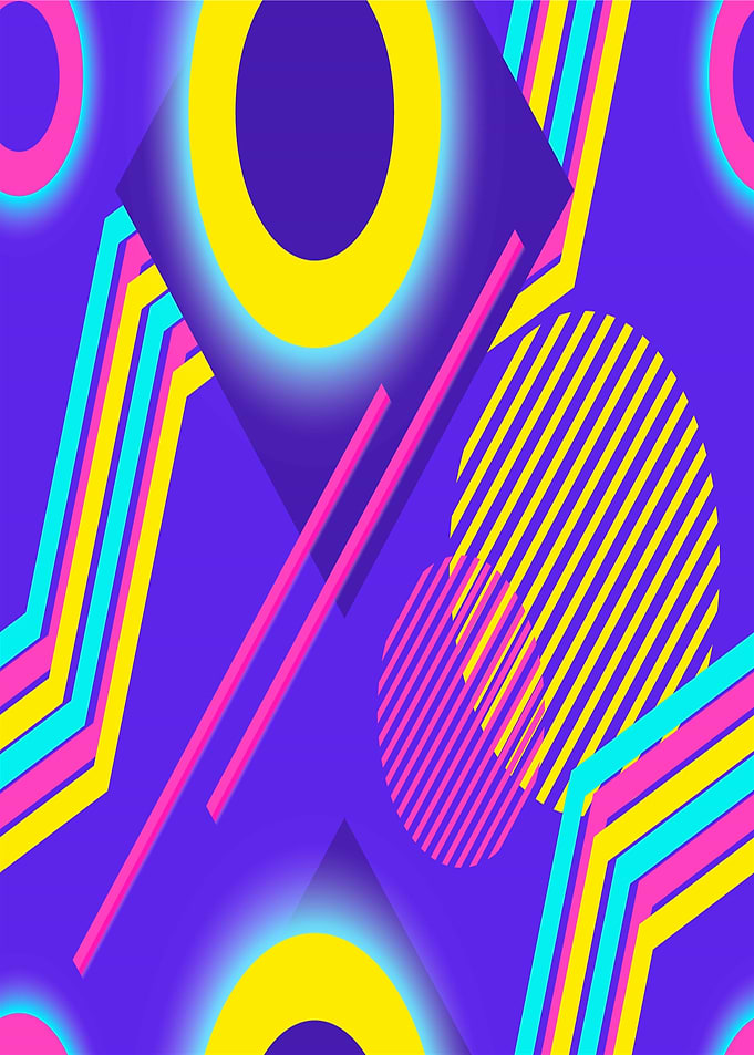 Retro Abstract Geometric Pattern