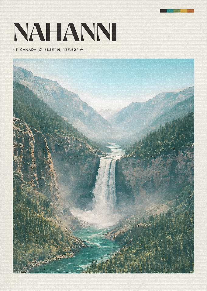 Nahanni Waterfall Poster