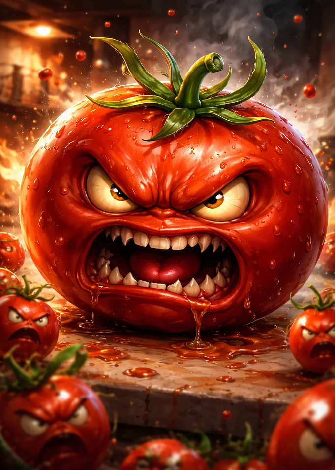 Angry Tomato Character