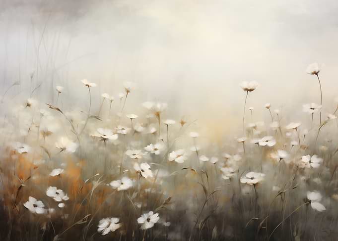 Field of White Flowers