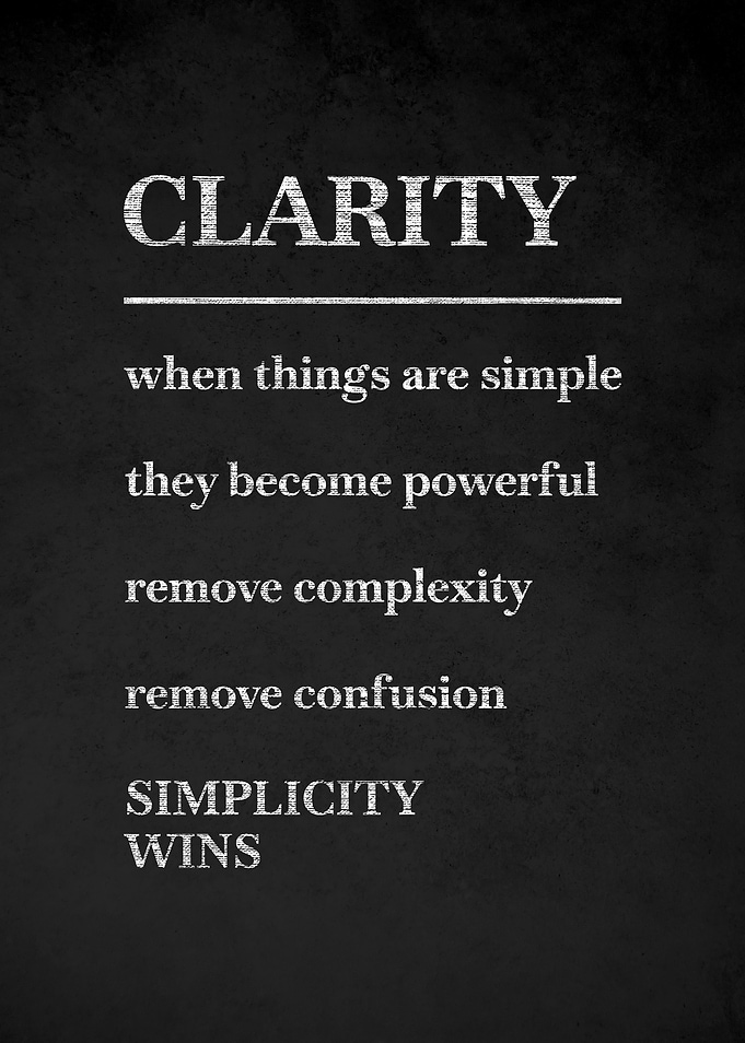 Clarity and Simplicity Motivational Poster