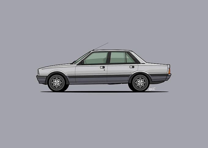 Peugeot 505 Turbo side profile