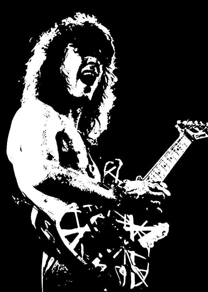 Eddie Van Halen Playing Guitar