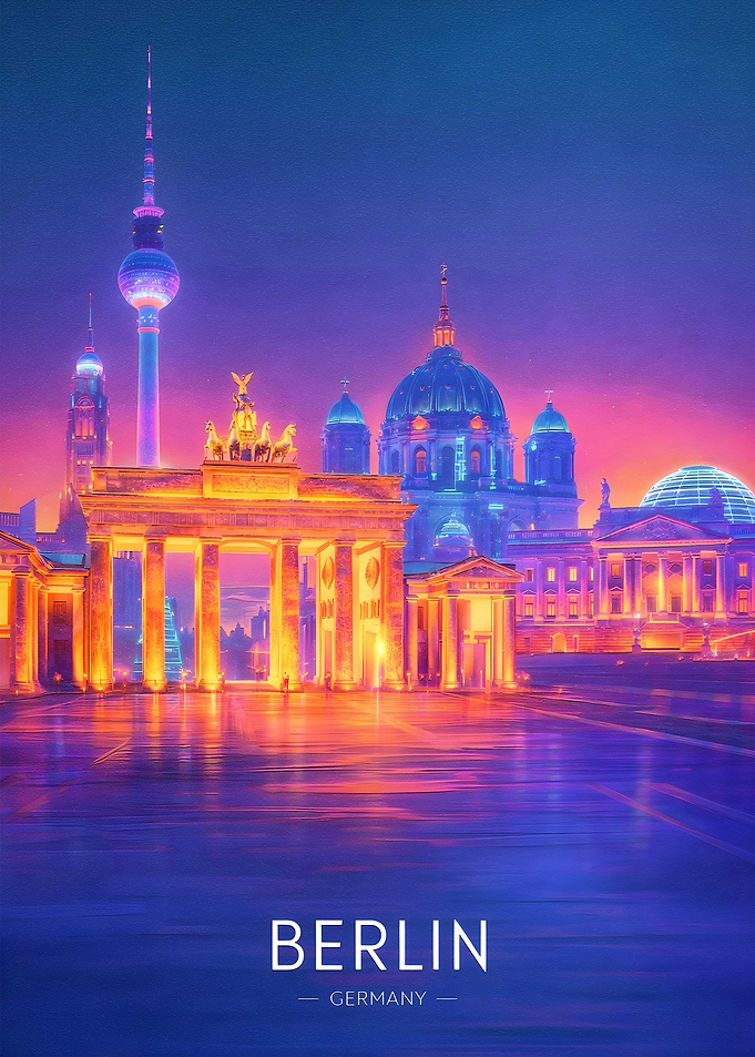Berlin Cityscape at Night