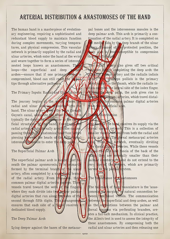 Anatomy of Hand Arteries