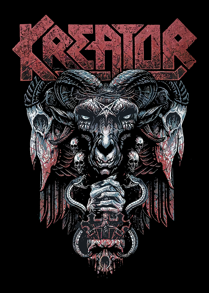 Kreator Band Logo with Goat Skull