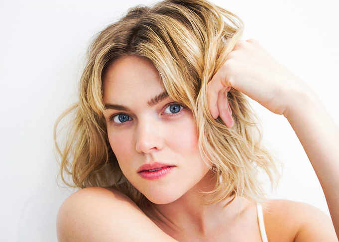 Blonde Erin Richards with Blue Eyes