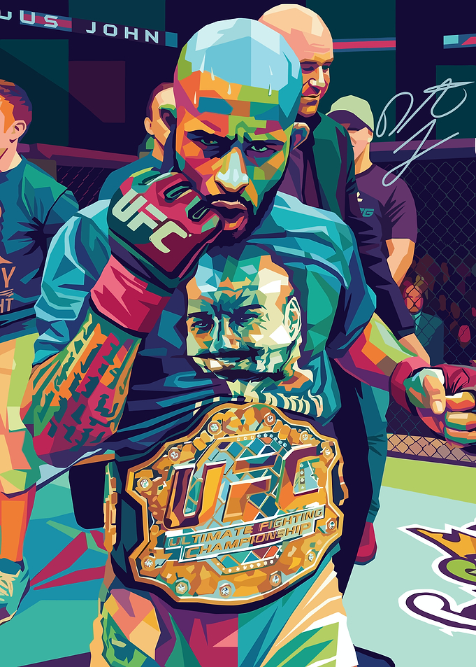 Demetrious Johnson UFC Champion Portrait