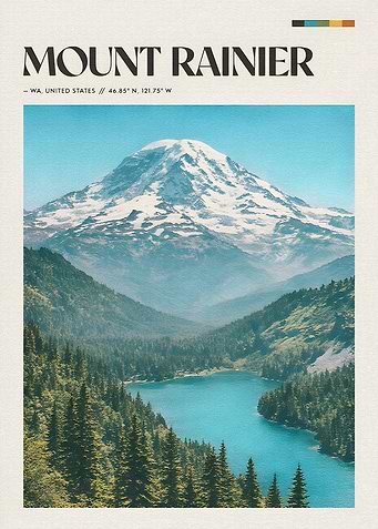 Mount Rainier National Park Poster
