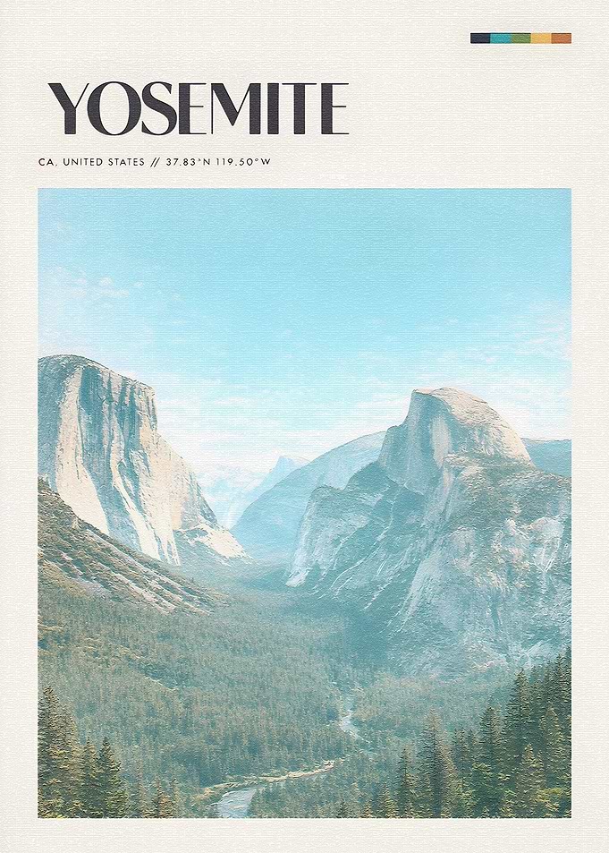 Yosemite National Park Vintage Poster