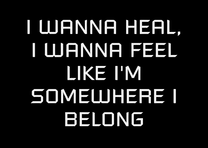 I Wanna Belong Text Art