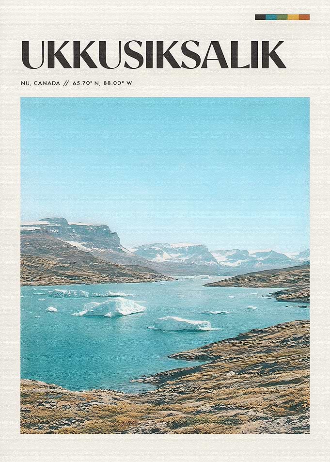 Arctic Landscape with Icebergs