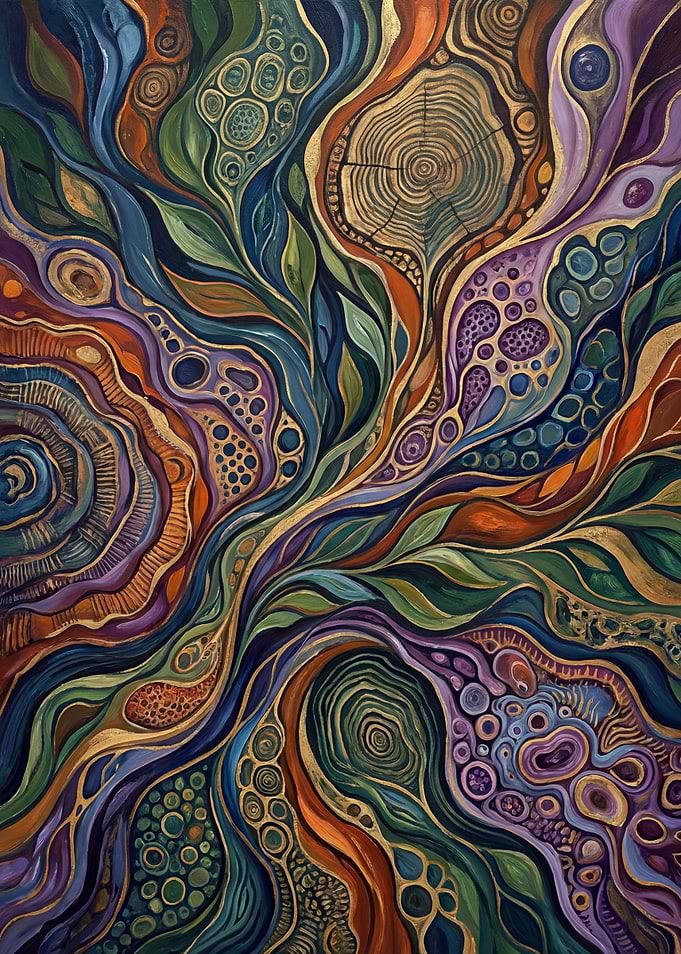 Abstract Organic Flow Painting