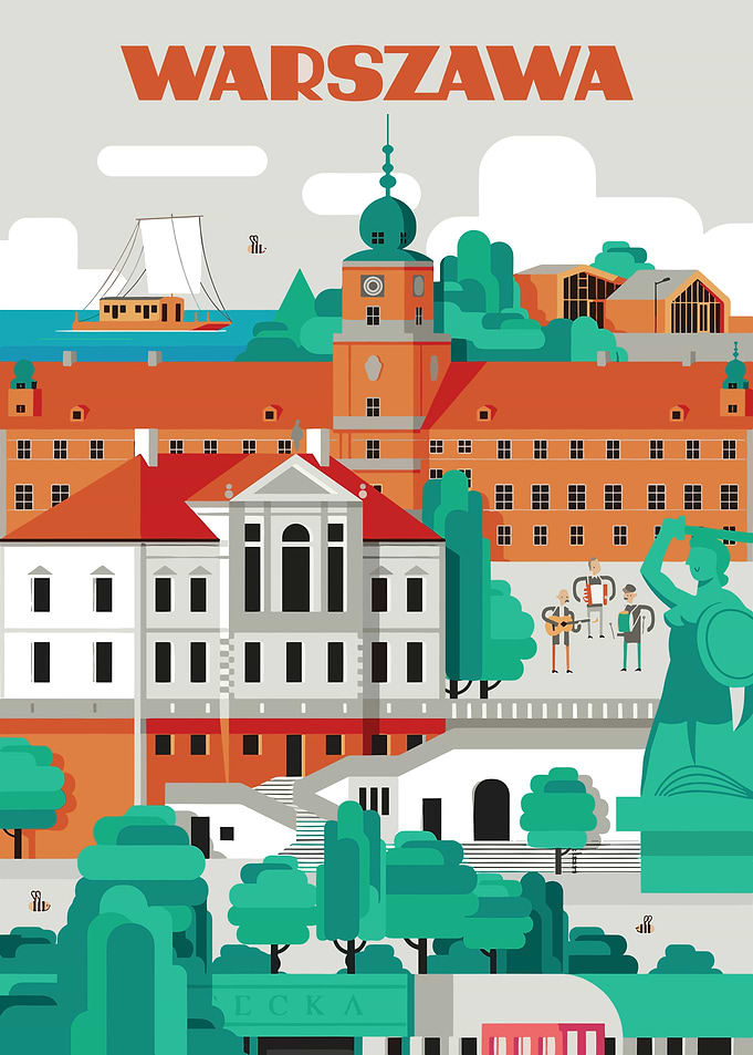 Warsaw Cityscape Illustration