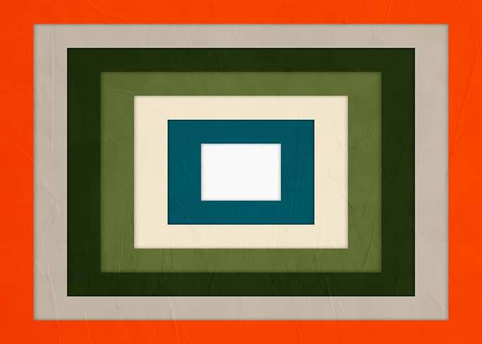 Concentric Rectangles Abstract Art