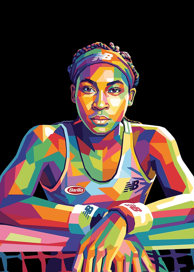Coco Gauff Colorful Pop Art