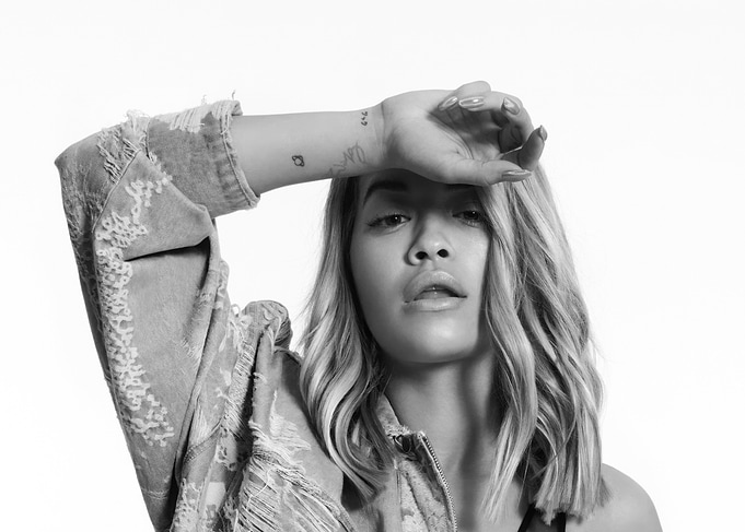 Rita Ora in Denim Jacket
