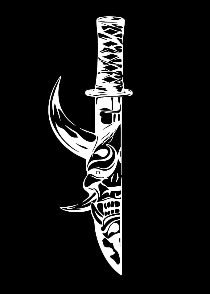 Samurai Oni Mask and Katana