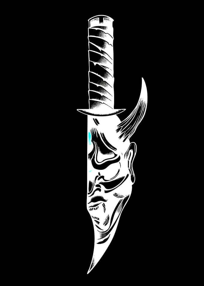Demon Oni Mask Sword