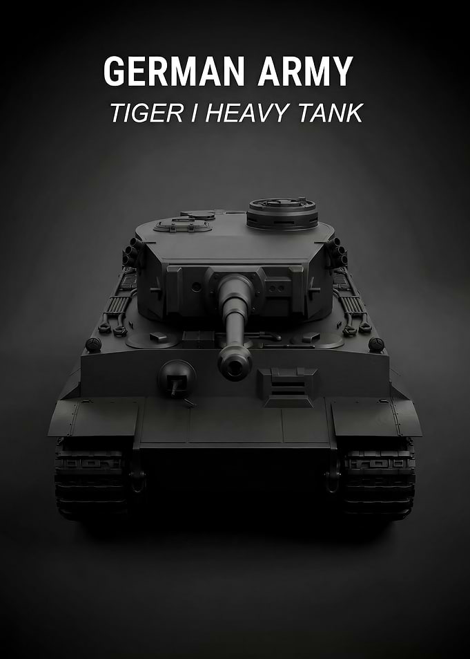 black German Army Tiger I Heavy Tank