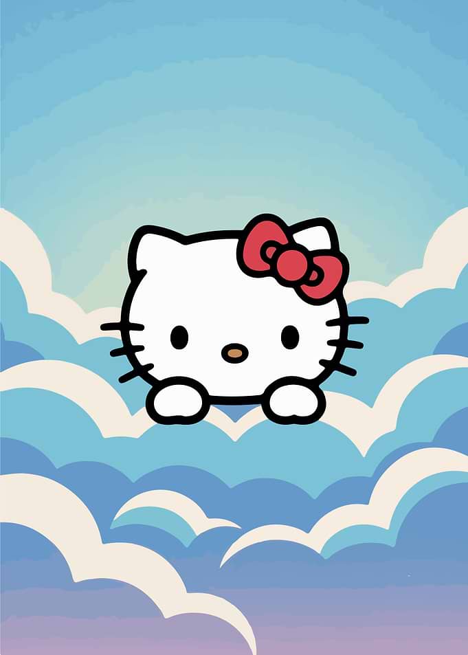 Hello Kitty in the Clouds