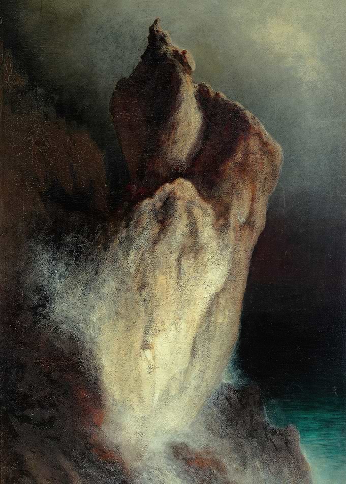 Dramatic Seascape with Crashing Waves