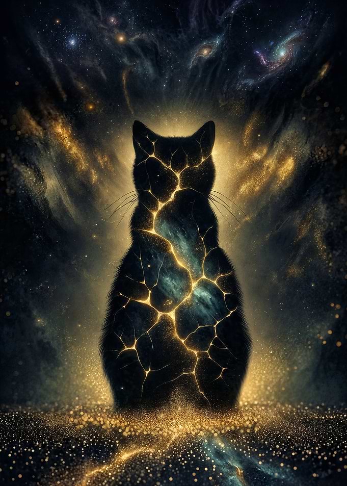 Cosmic Cat Silhouette