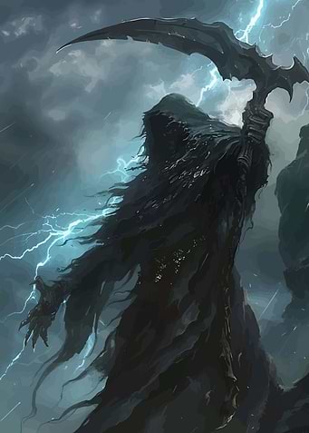 Grim Reaper in Lightning Storm