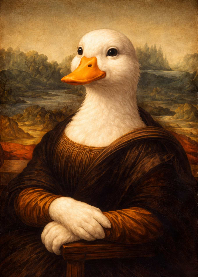 Mona Lisa Duck Portrait