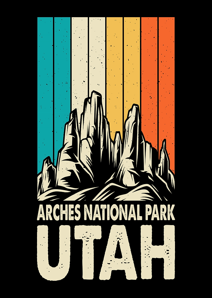Arches National Park Utah Retro Design