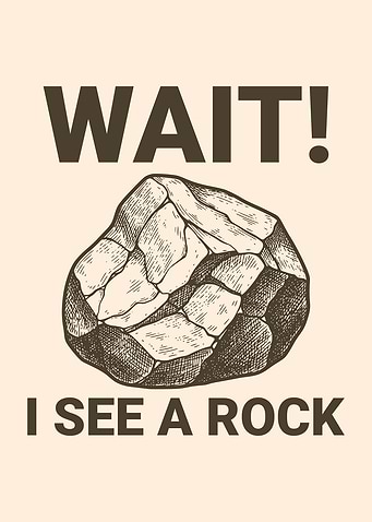 Wait! I See A Rock Funny Rock Lover Rockhound Geology Humor