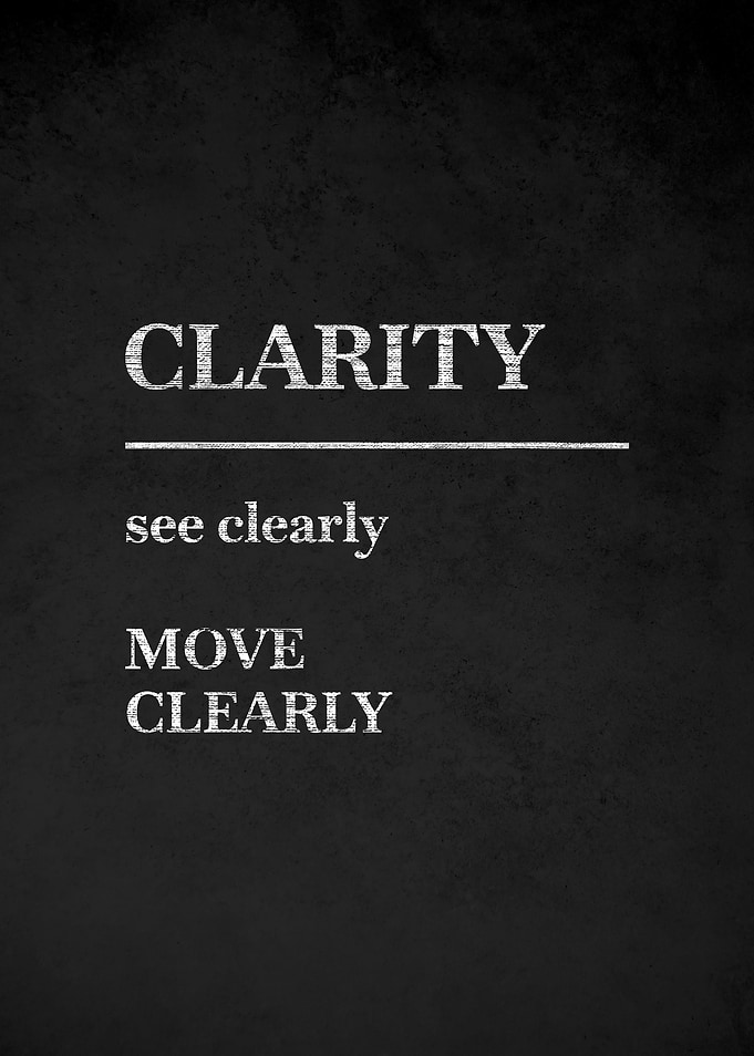 Clarity definition on chalkboard