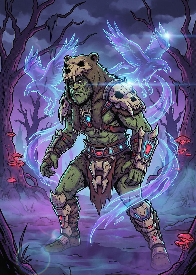 Orc Warrior with Spirit Ravens