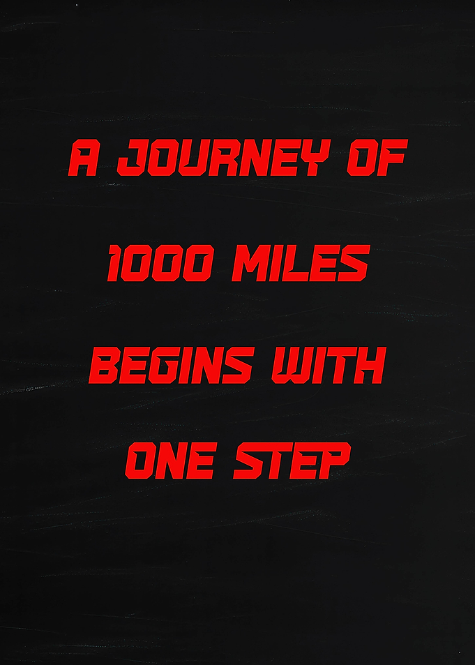 Inspirational Quote on Black Background