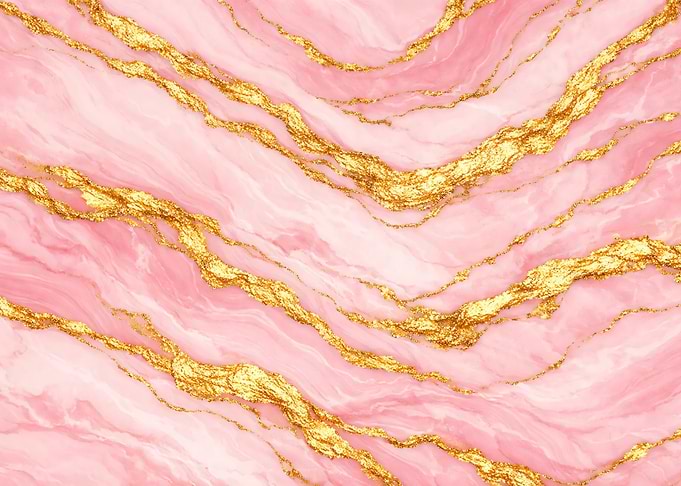 Pink Marble with Gold Veins