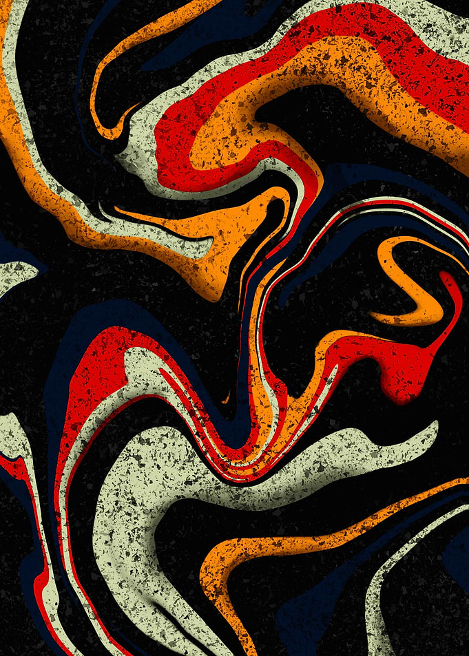 Abstract Swirling Colors with Texture