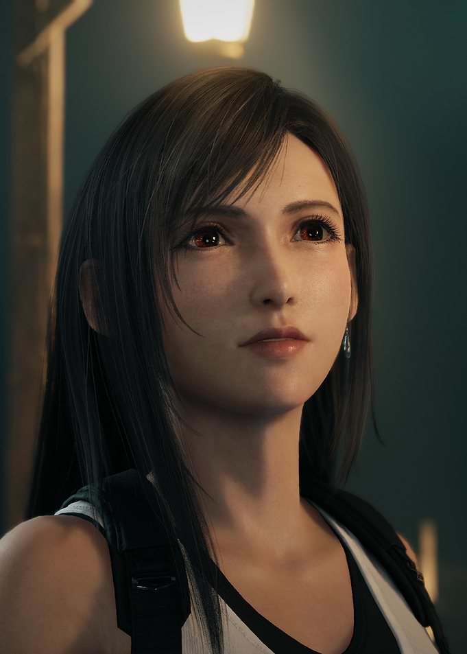 Final Fantasy VII Tifa Lockhart looking up