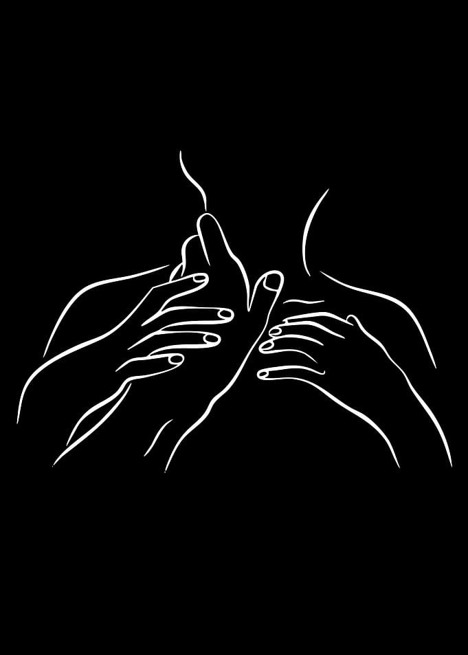 Minimalist Line Art of Hands