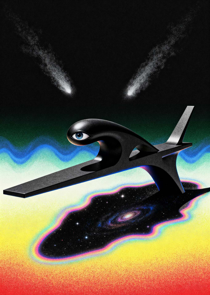 Surreal Space Eye Sculpture