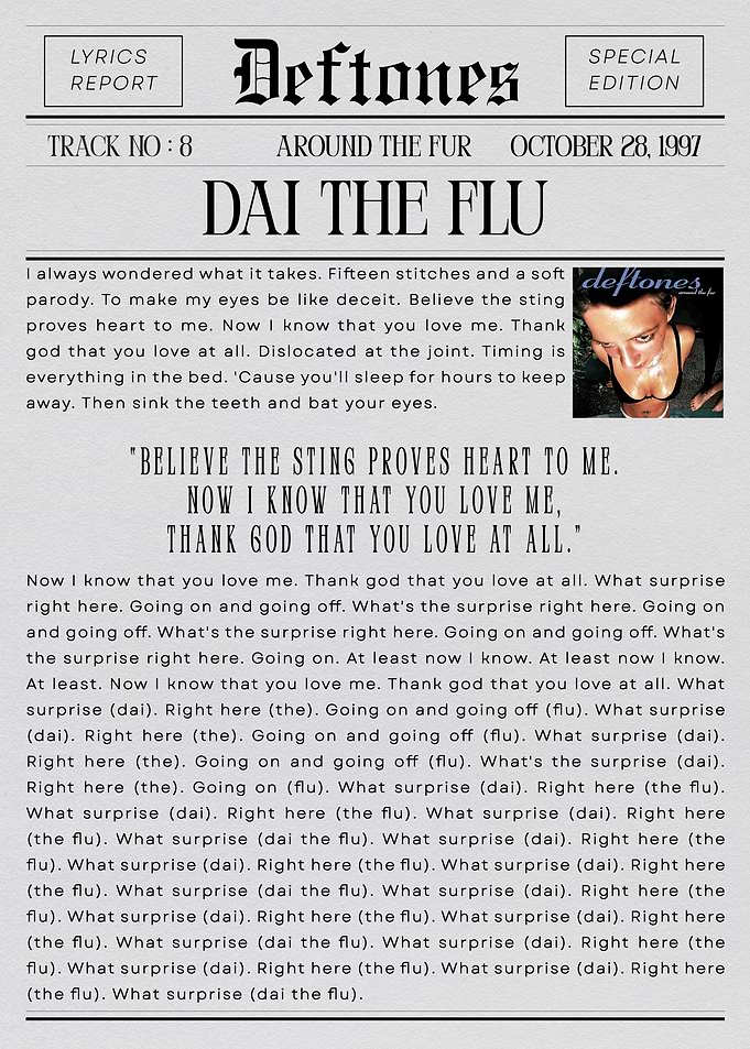 Deftones Dai the Flu