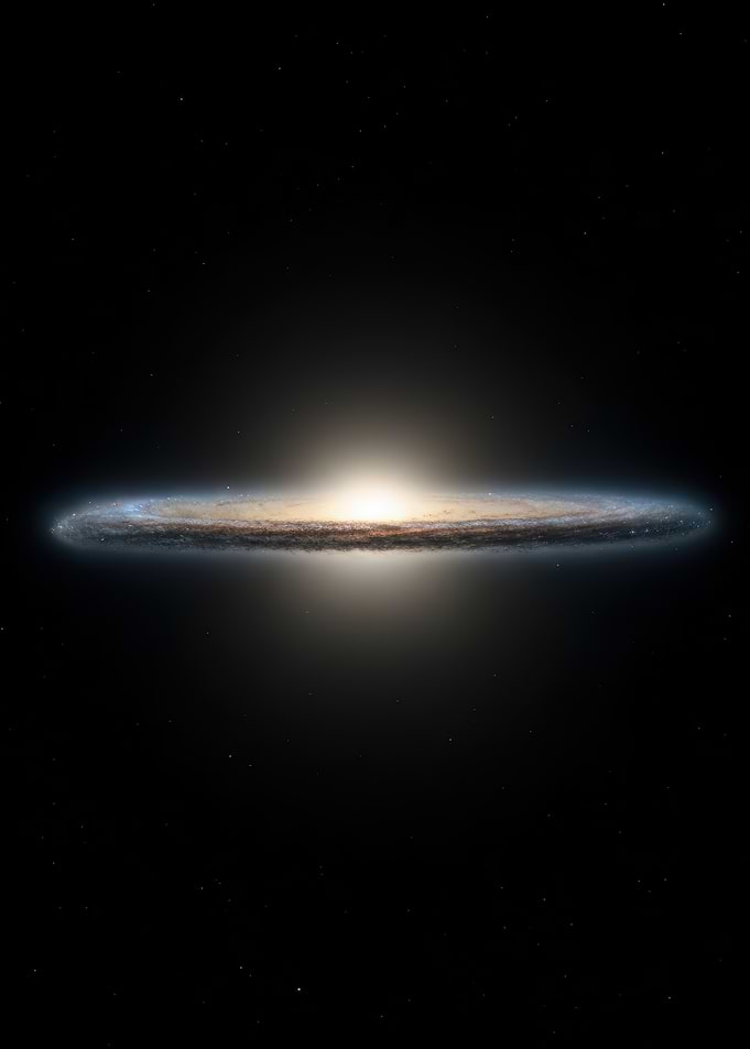 Sombrero Spiral Galaxy in Deep Space