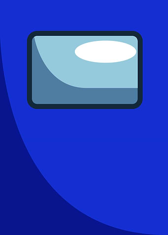 Minimalist Among Us Blue Helmet